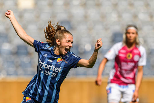 Djurgårdens Tilde Lindwall jublar
