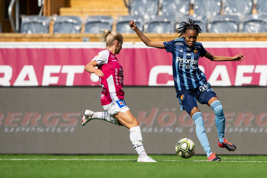 Uppsalas Ida Strömblad och Djurgårdens Linda Motlhalo