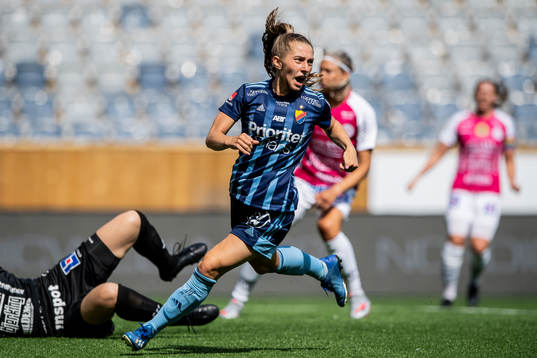 Djurgårdens Tilde Lindwall jublar