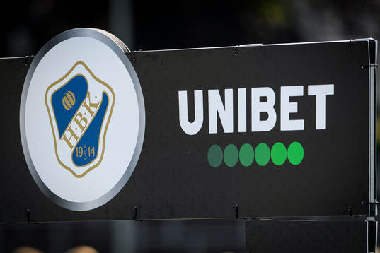 Unibet logo på en skylt