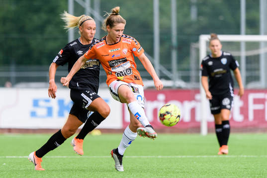 Göteborgs Emma Koivisto och  Kristianstads Elise