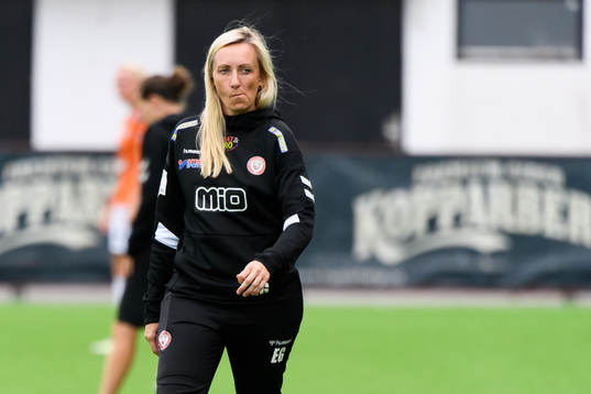 Kristianstads tränare Elisabet Gunnarsdóttir deppar