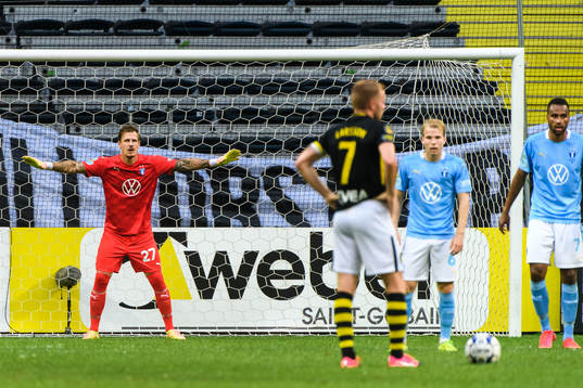 Malmö FFs målvakt Johan Dahlin