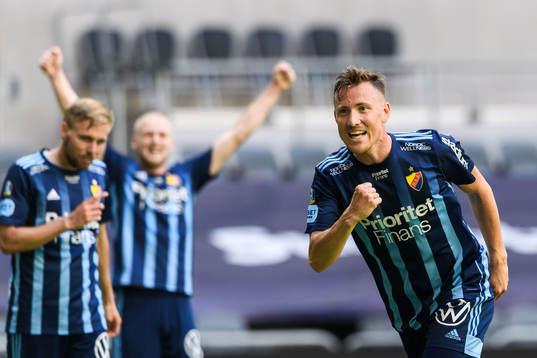 Djurgårdens Fredrik Ulvestad jublar