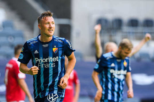 Djurgårdens Fredrik Ulvestad jublar