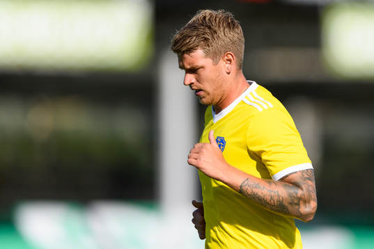 Falkenbergs Marcus Klingenberg Mathisen före