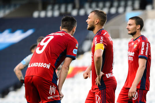 Djurgårdens Haris Radetinac ,Jesper Karlström och Erik