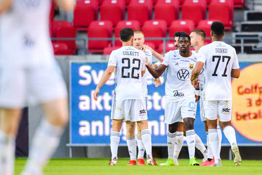Östersunds Isak Ssewankambo jublar