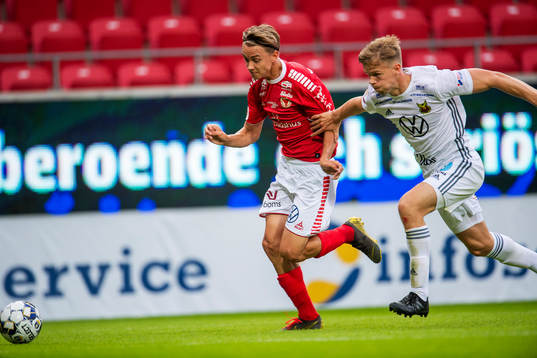 Kalmars Isak Magnusson och Östersunds Eirik Haugann