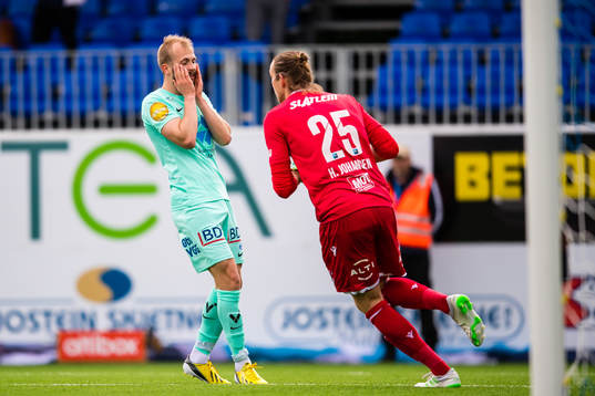 Eirik Hestad of Molde reacts
