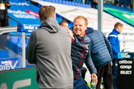 Erling Moe, head coach of Molde, and Christian Michelsen,