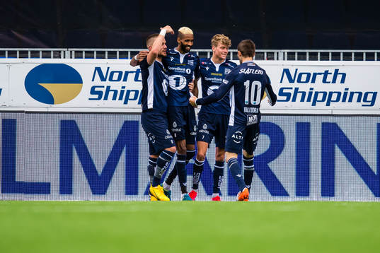 Amahl William D'Vaz Pellegrino of Kristiansund celebrates