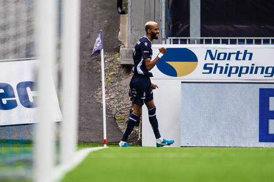 Amahl William D'Vaz Pellegrino of Kristiansund celebrates