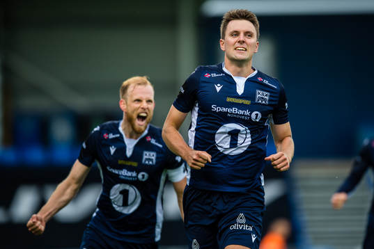 Andreas Eines Hopmark of Kristiansund celebrates