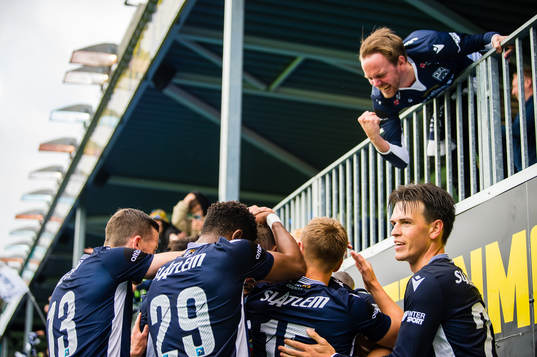 Players of Kristiansund celebrates