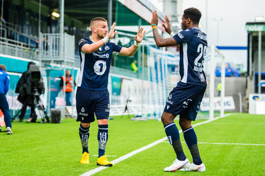 Flamur Kastrati and Pemi Moumbagna Faris of Kristiansund
