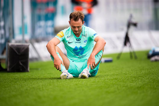 Fredrik Aursnes of Molde looks dejected