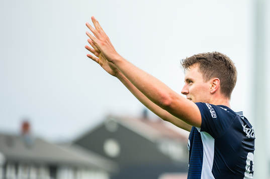 Andreas Eines Hopmark of Kristiansund celebrates
