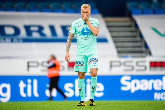 Eirik Ulland Andersen of Molde looks dejected