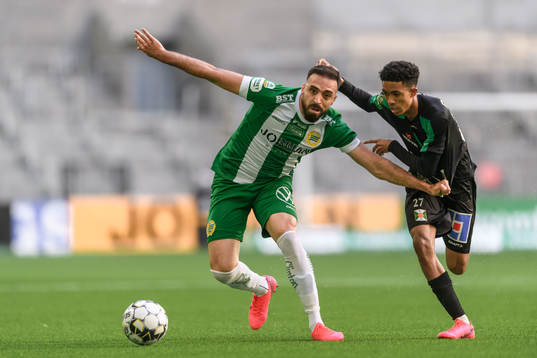 Hammarbys Abdul Khalili och Varbergs Tashreeq Matthews