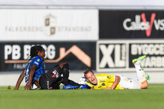 under fotbollsmatchen i Allsvenskan mellan Falkenberg och