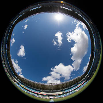 Gamla Ullevi interiört innan fotbollsmatchen i Allsvenskan