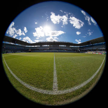 Gamla Ullevi interiört innan fotbollsmatchen i Allsvenskan