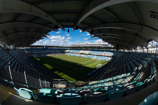 Gamla Ullevi interiört innan fotbollsmatchen i Allsvenskan