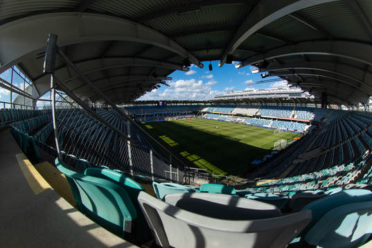 Gamla Ullevi interiört innan fotbollsmatchen i Allsvenskan