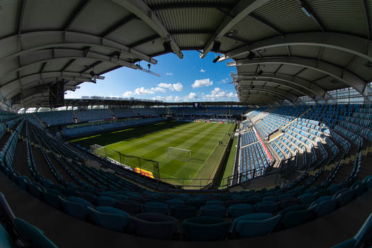 Gamla Ullevi interiört innan fotbollsmatchen i Allsvenskan