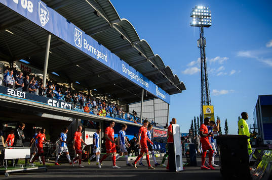 Vegard Forren of Brann with teammates