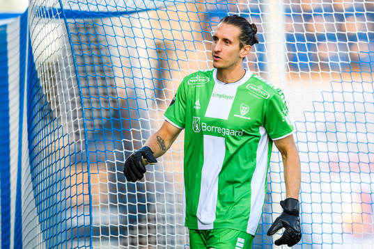 Goalkeeper David Mitov Nilsson of Sarpsborg