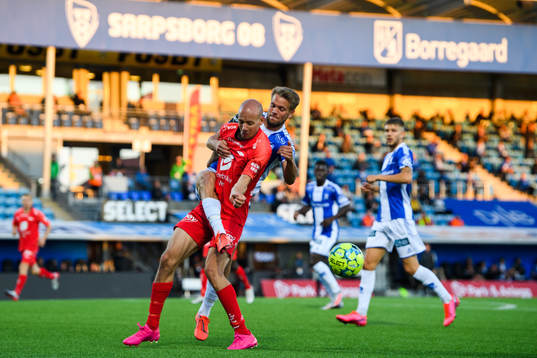 Ole Jørgen Halvorsen of Sarpsborg and Ruben Kristiansen of