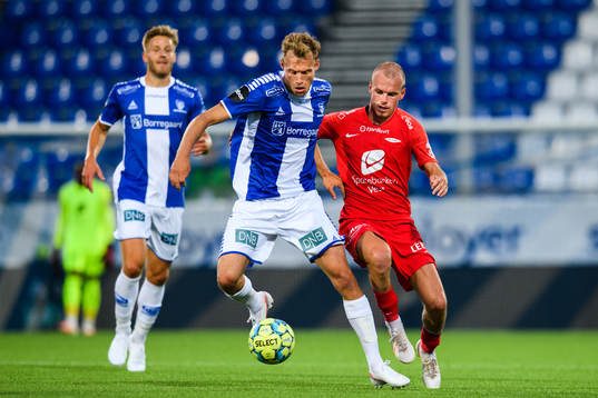 Jonathan Lindseth of Sarpsborg and Petter Strand of Brann