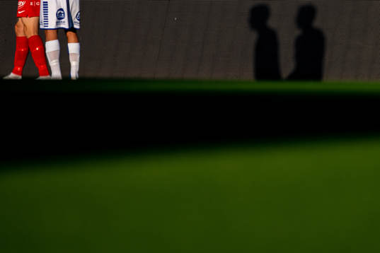 Shadows of two players