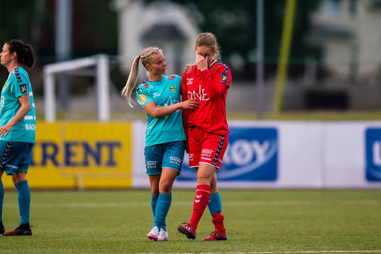 Goalkeeper Ida Norstrøm of LSK Kvinner looks dejected