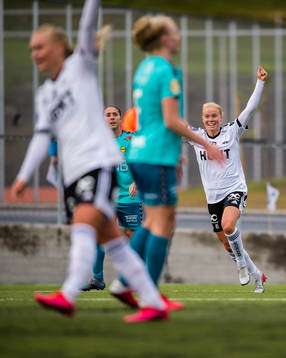 Julie Blakstad of Rosenborg celebrates