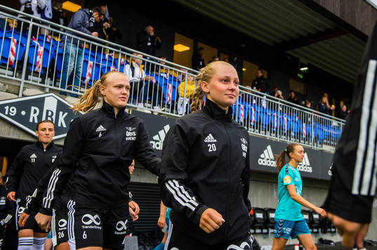 Elin Åhgren Sørum and Emilie Marie Joramo of Rosenborg