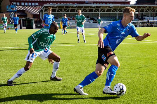 Halmstads Viktor Ljung och Brages Bantu Mzwakali