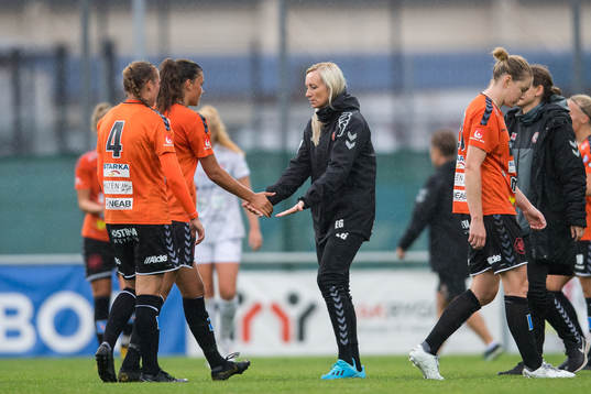 Kristianstads Anna Welin och tränare Elisabet