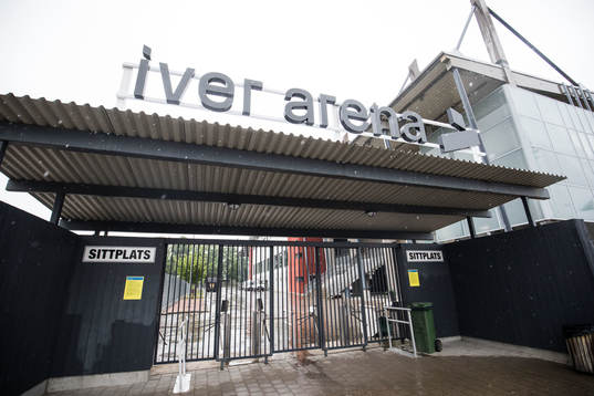 Iver Arena innan fotbollsmatchen i Superettan  mellan