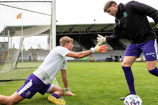 Lunds målvakter Mathias Nilsson och Marcus Norman
