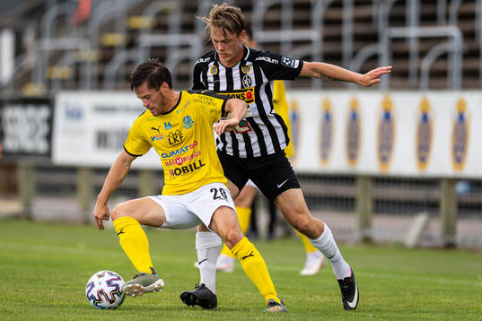 Lunds André Strandberg och Landskronas Robin Hofsö