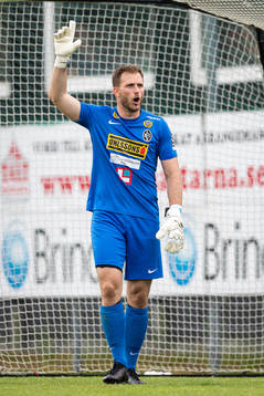 Landskronas målvakt Carl Lindell