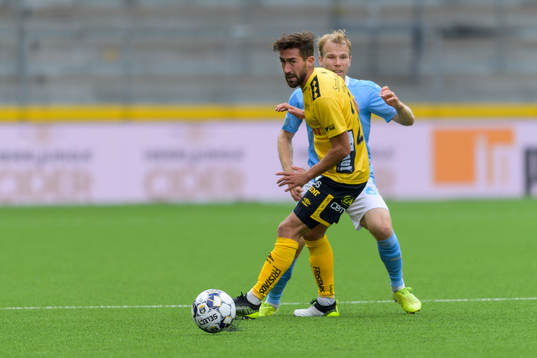 Elfsborgs Frederik Holst och Malmö FFs Oscar Lewicki