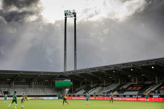 Bravida arena med tomma läktare