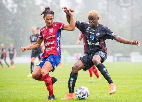 Vittsjös Lisa Klinga och Linköpings Uchenna Grace Kanu