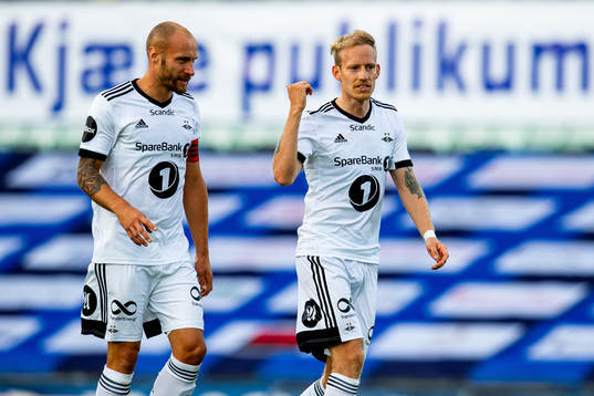 Tore Reginiussen and Gjermund Åsen of Rosenborg