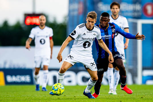 Kristoffer Zachariassen of Rosenborg and Tortol Lumanza of