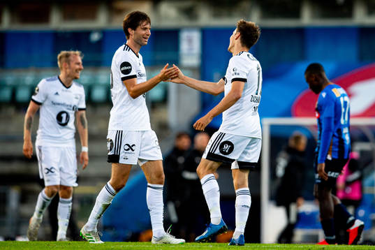 Kristoffer Zachariassen of Rosenborg celebrates with